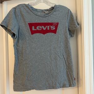 Levi's Red Logo Gray Short Sleeve Tee